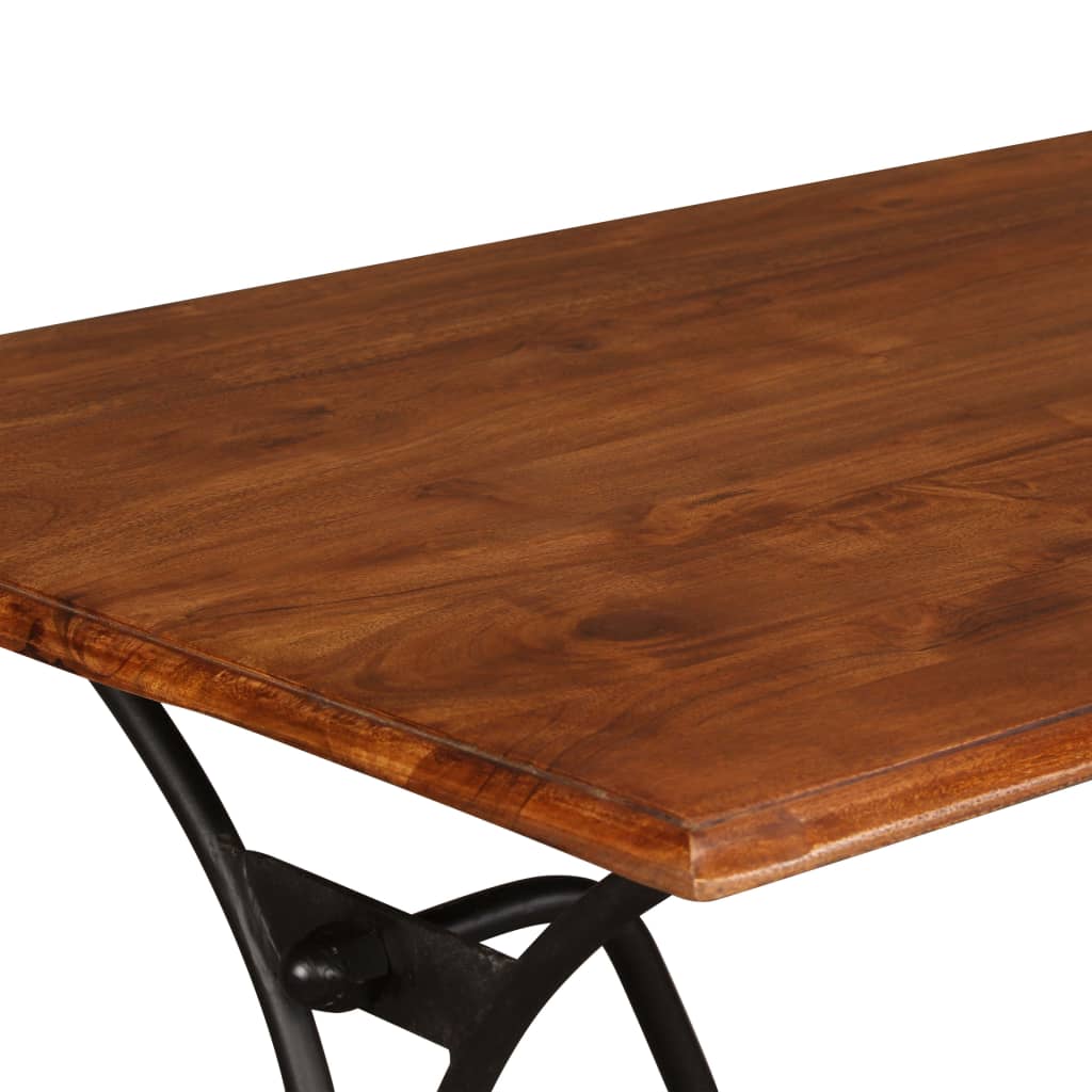 vidaXL virtuves galds, 180x90x76 cm, masīvkoks ar medus apdari