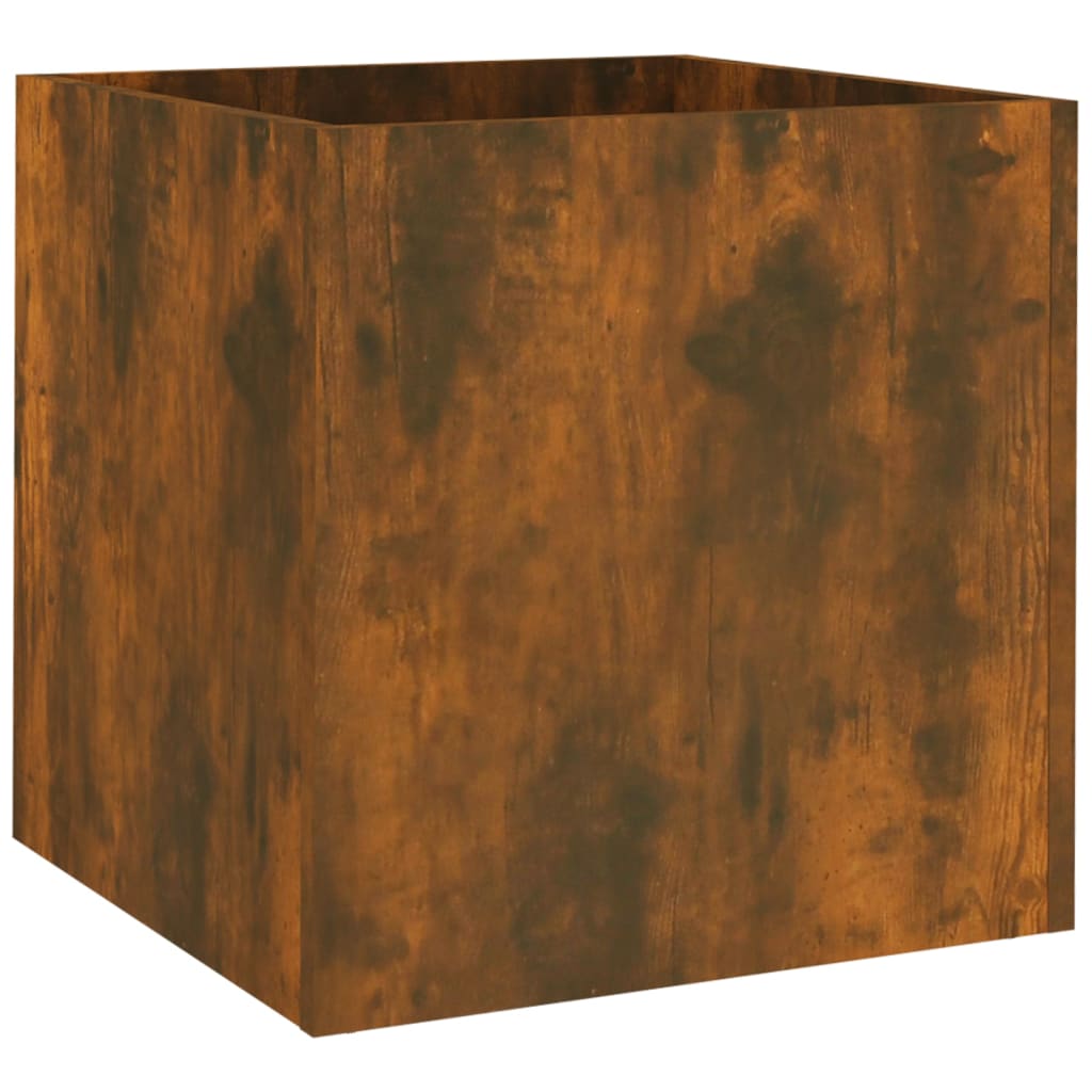 vidaXL puķu kaste, ozolkoka krāsa, 40x40x40 cm, inženierijas koks
