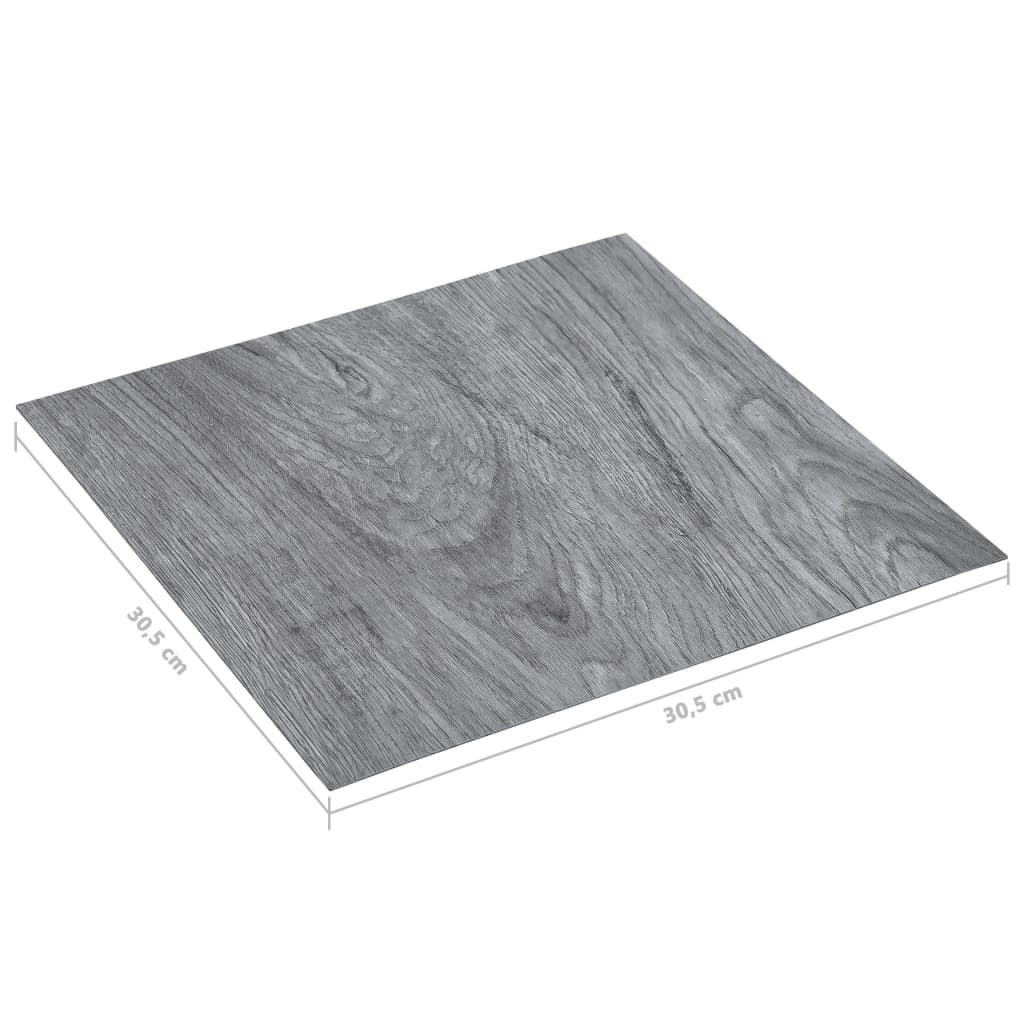 vidaXL grīdas flīzes, pašlīmējošas, 5,11 m², PVC, gaiši pelēkas
