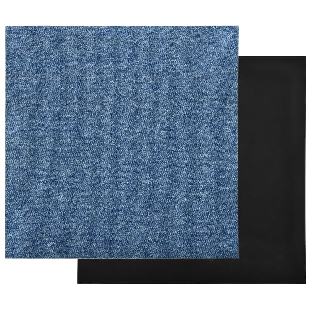 vidaXL paklājflīzes, 20 gab., 5 m², 50x50 cm, zilas