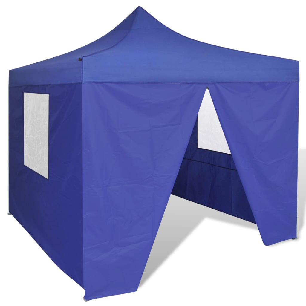 vidaXL saliekama telts, 3x3 m, 4 sienas, zila