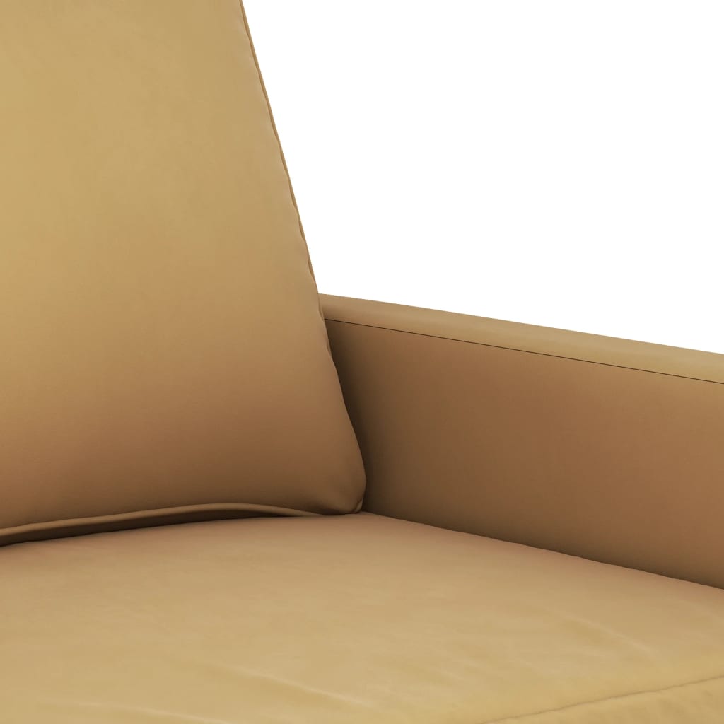 vidaXL trīsvietīgs dīvānu komplekts ar spilveniem, brūns samts