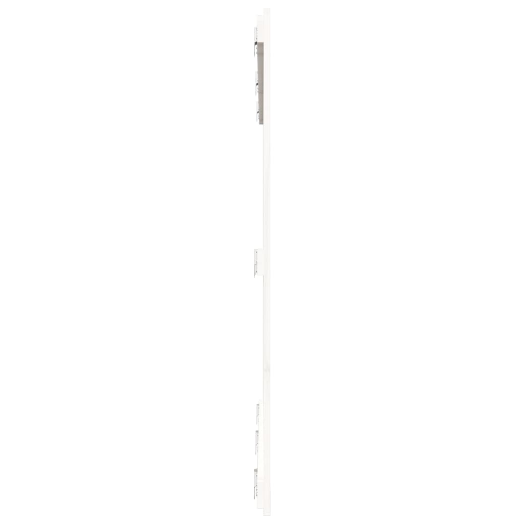 vidaXL sienas galvgalis, balts, 166x3x110 cm, priedes masīvkoks