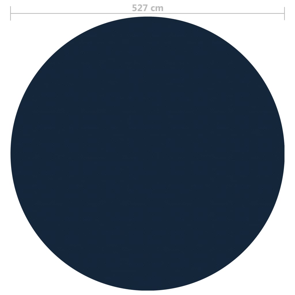 vidaXL baseina pārklājs, solārs, peldošs, 527 cm, melns un zils PE