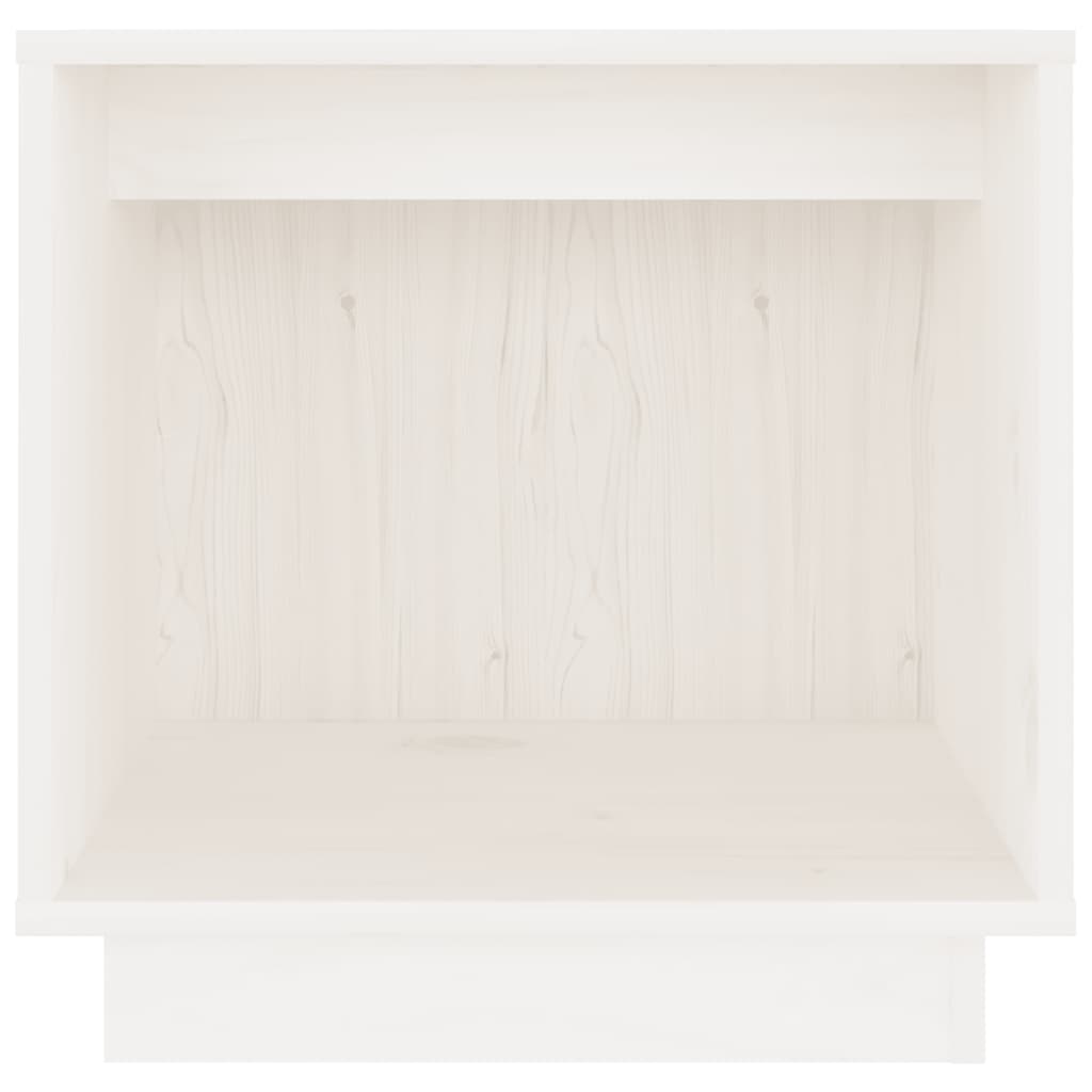 vidaXL naktsgaldiņi, 2 gab., balti, 40x30x40 cm, priedes masīvkoks