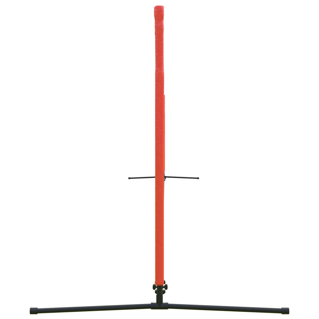 vidaXL tenisa tīkls, melns, sarkans, 500x100x87 cm, poliesters
