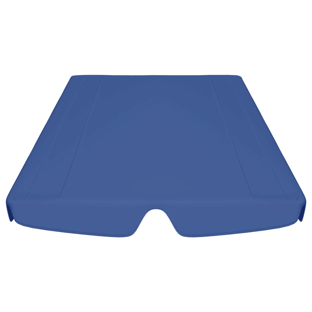 vidaXL dārza šūpoļu rezerves jumtiņš, zils, 188/168x145/110 cm
