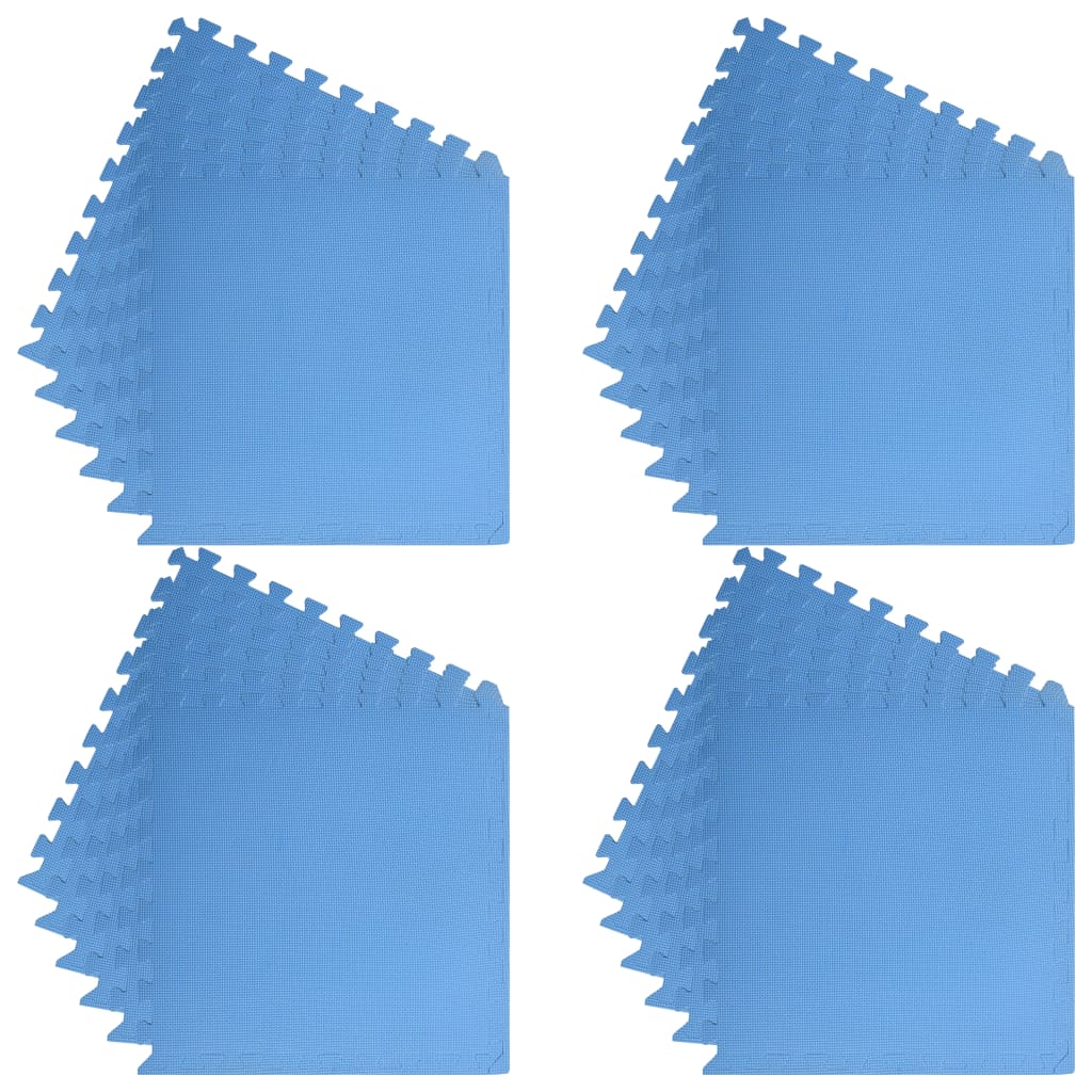 vidaXL grīdas paklājiņi, 24 gab., 8,64 ㎡, EVA putas, zili