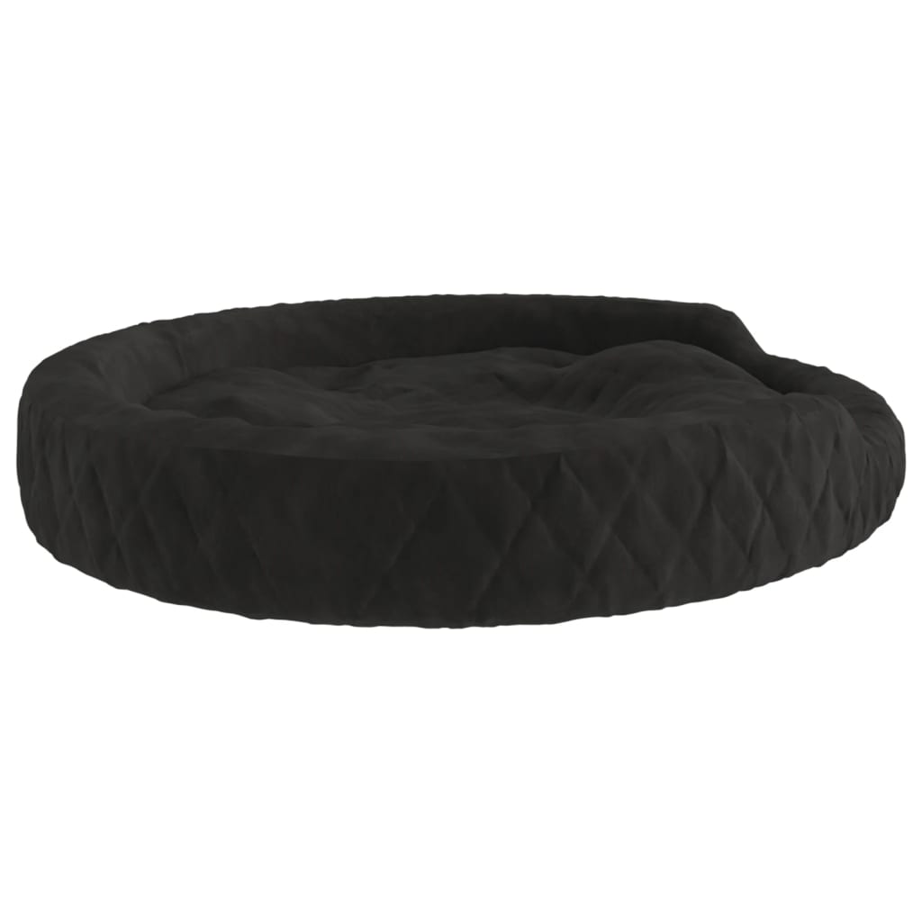 vidaXL suņu gulta, melna, 110x90x23 cm, plīšs