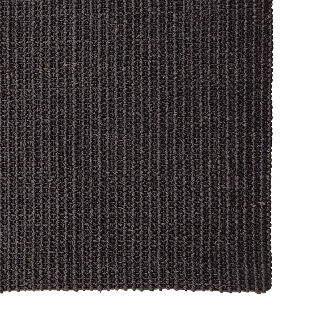 vidaXL nagu asināšanas paklājs, melns, 66x200 cm, sizals