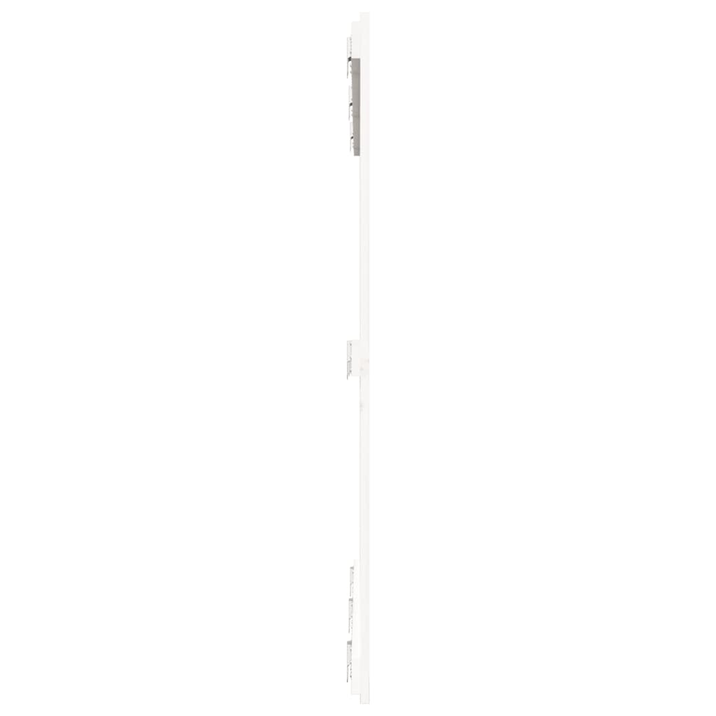 vidaXL sienas galvgalis, balts, 140x3x110 cm, priedes masīvkoks