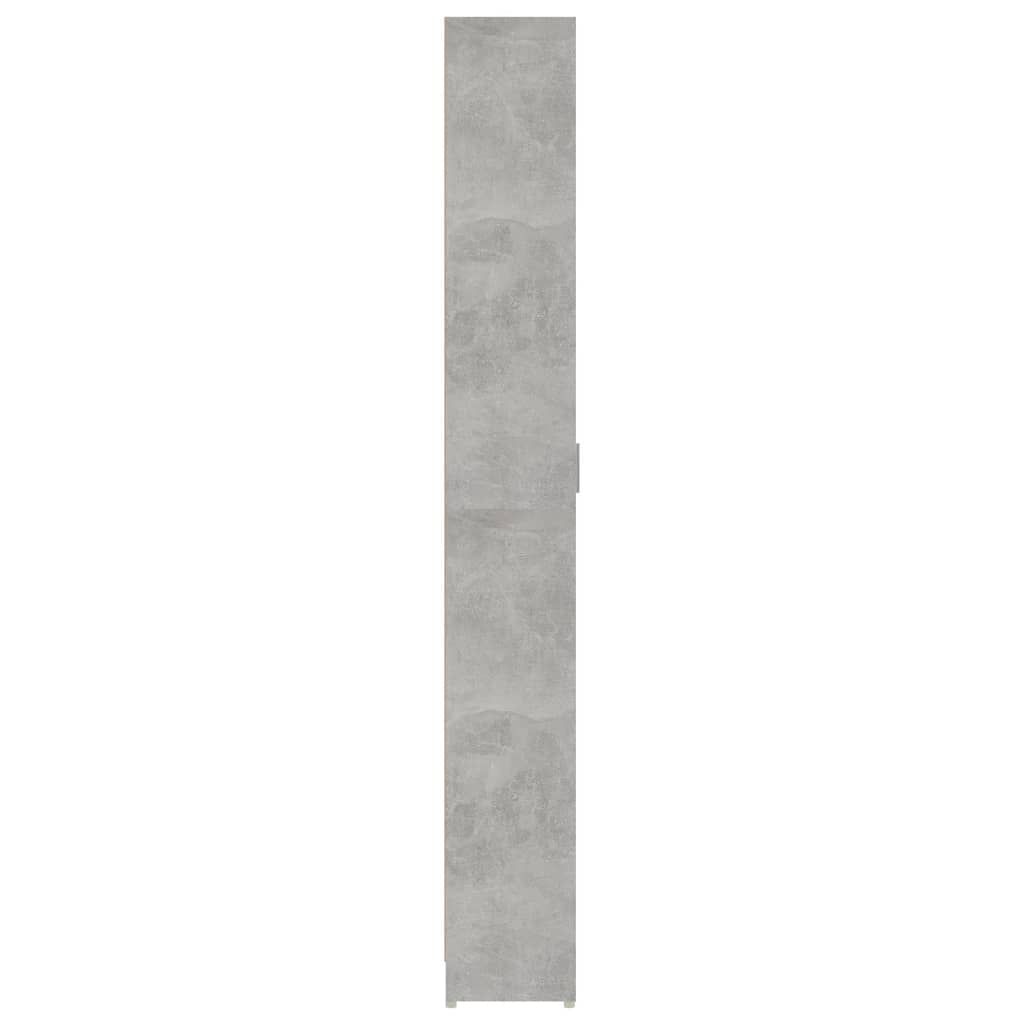 vidaXL gaiteņa skapis, betona pelēks, 55x25x189 cm, skaidu plāksne