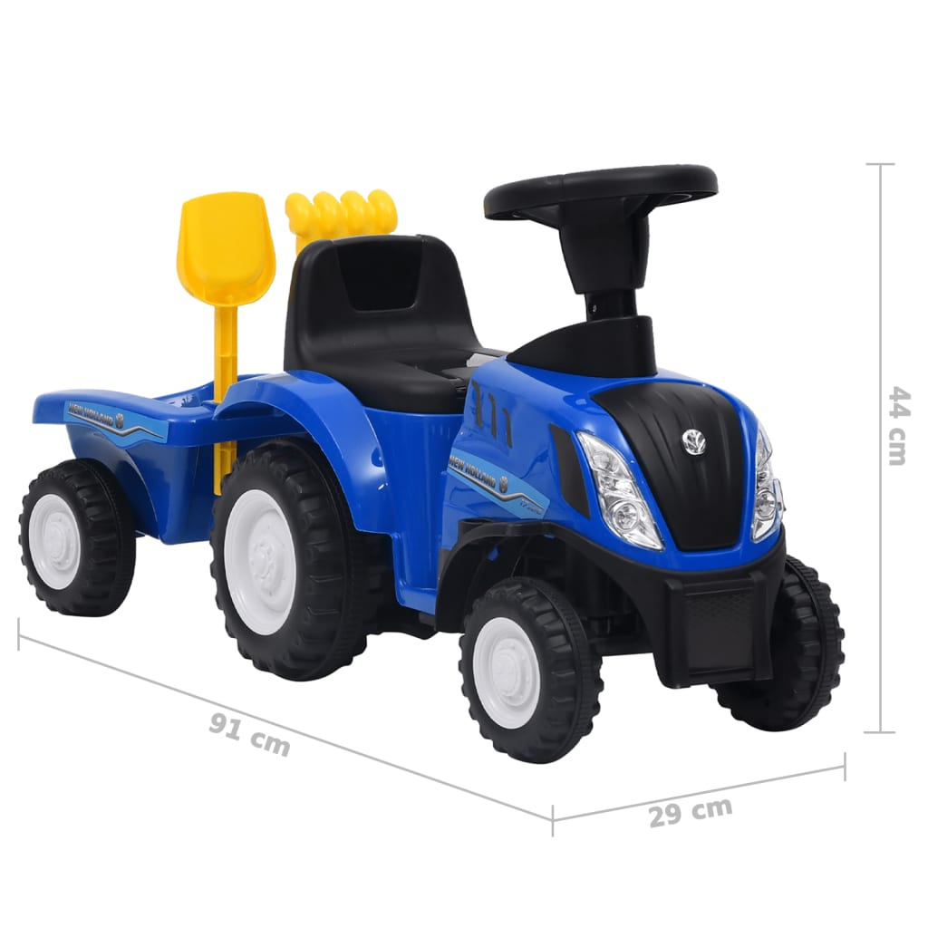 vidaXL bērnu traktors New Holland, zils