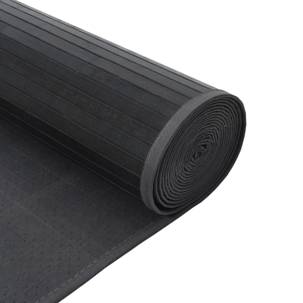 vidaXL paklājs, taisnstūra forma, pelēks, 100x1000 cm, bambuss