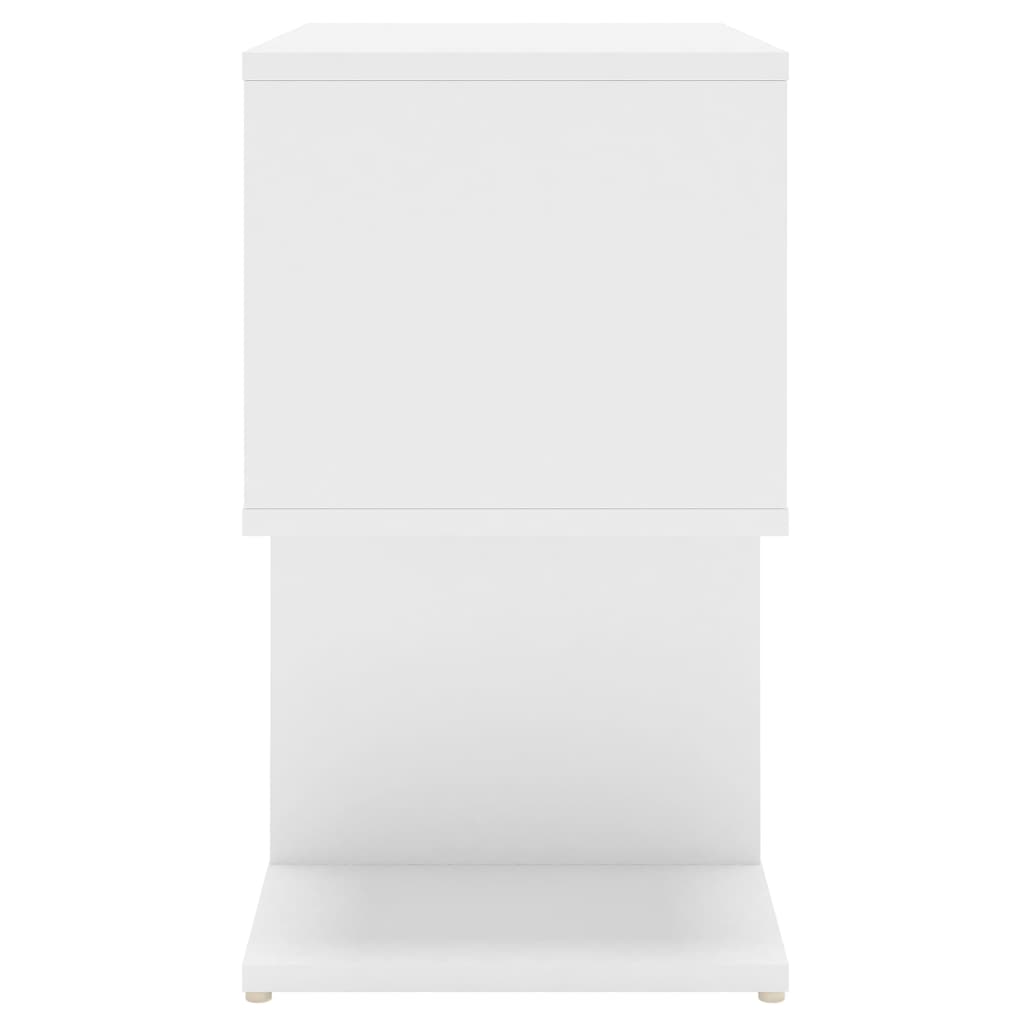 vidaXL naktsskapīši, 2 gab., 50x30x51,5 cm, balti, skaidu plāksne