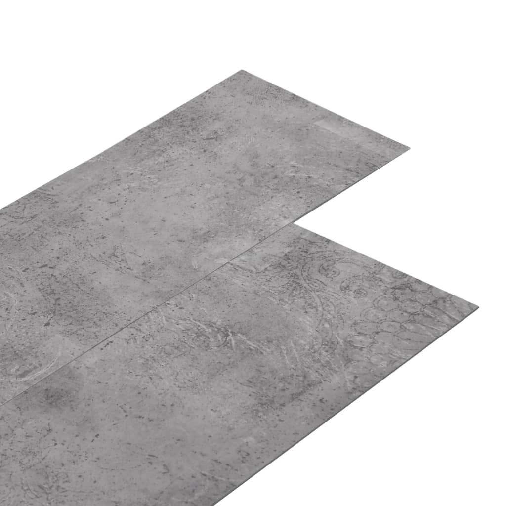 vidaXL grīdas dēļi, 4,46 m², 3 mm, betona brūns PVC