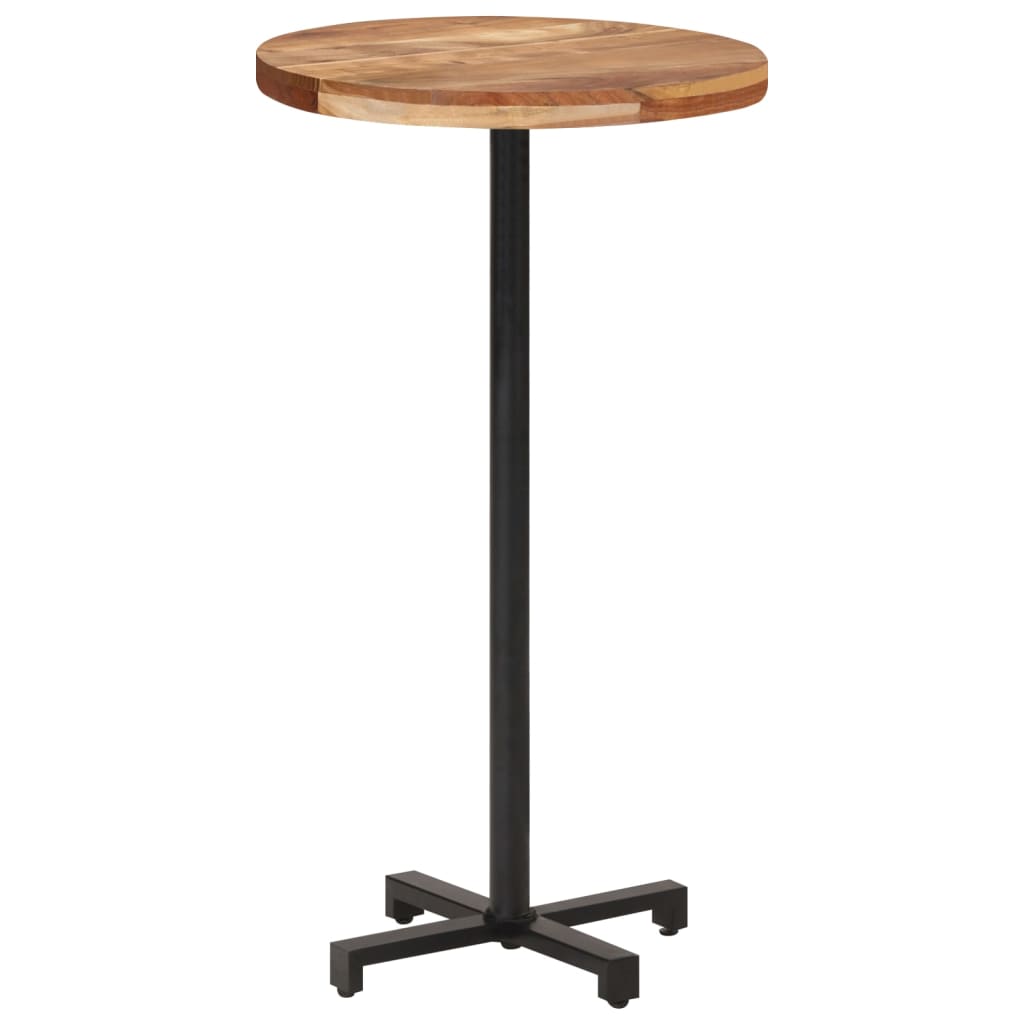 vidaXL bāra galds, apaļš, Ø60x110 cm, akācijas masīvkoks