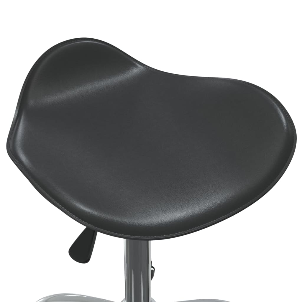 vidaXL salona krēsls, melna mākslīgā āda