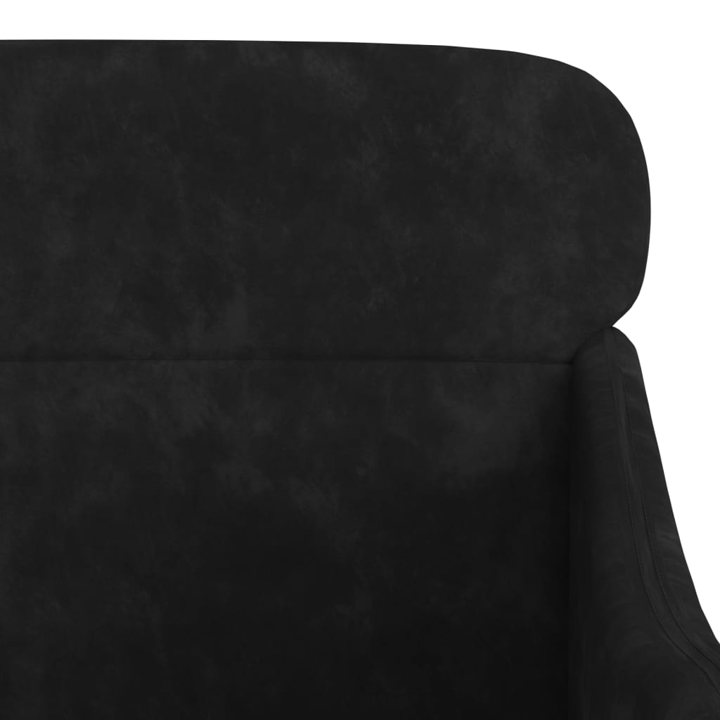vidaXL atpūtas krēsls, melns, 63x76x80 cm, samts