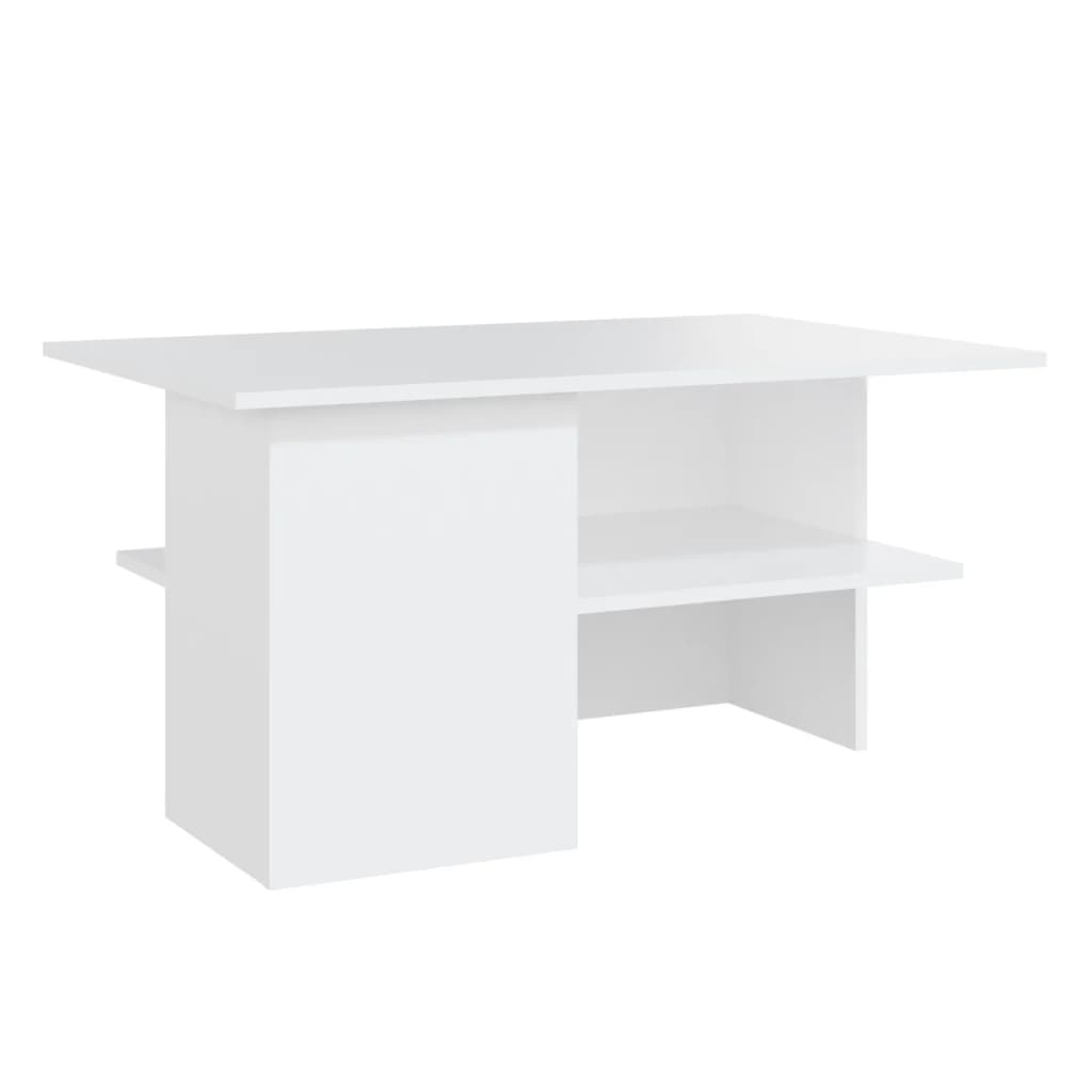 vidaXL kafijas galdiņš, 90x60x46,5 cm, balts, skaidu plāksne