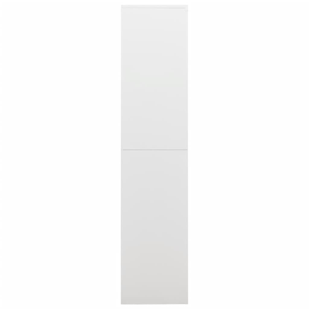 vidaXL ģērbtuves skapis, 90x40x180 cm, balts, tērauds