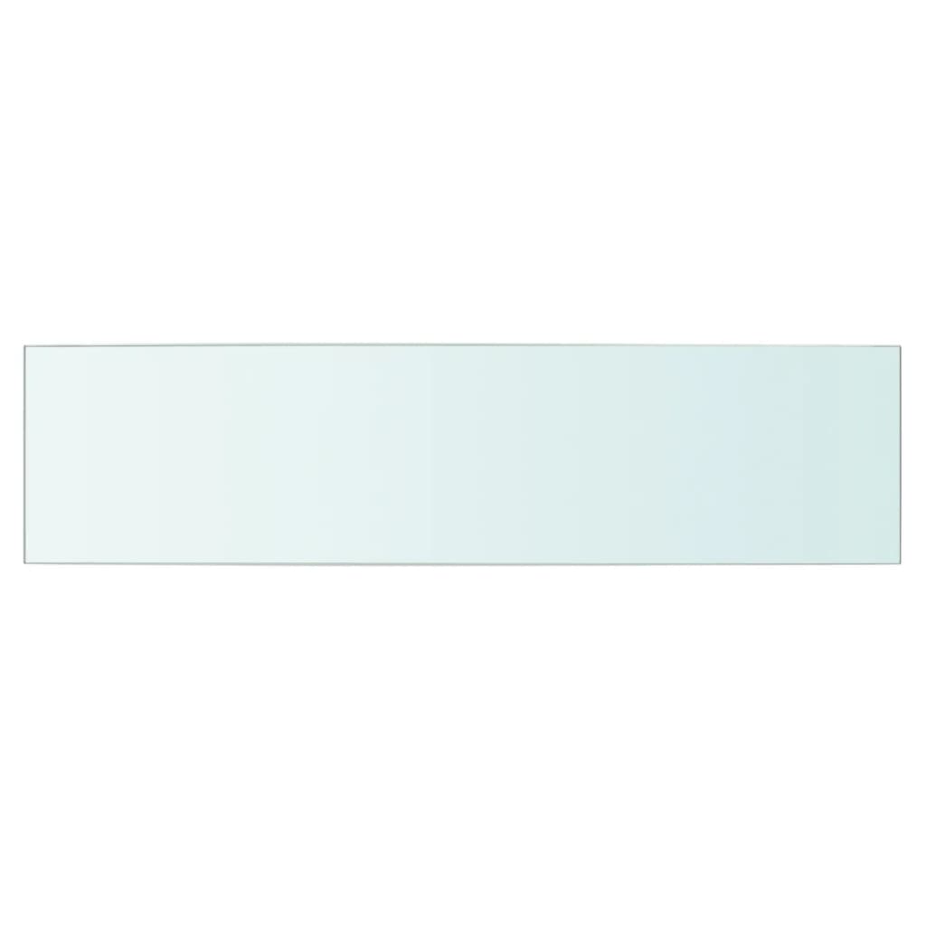 vidaXL sienas plaukti, 2 gab., 60x15 cm, caurspīdīgs stikls