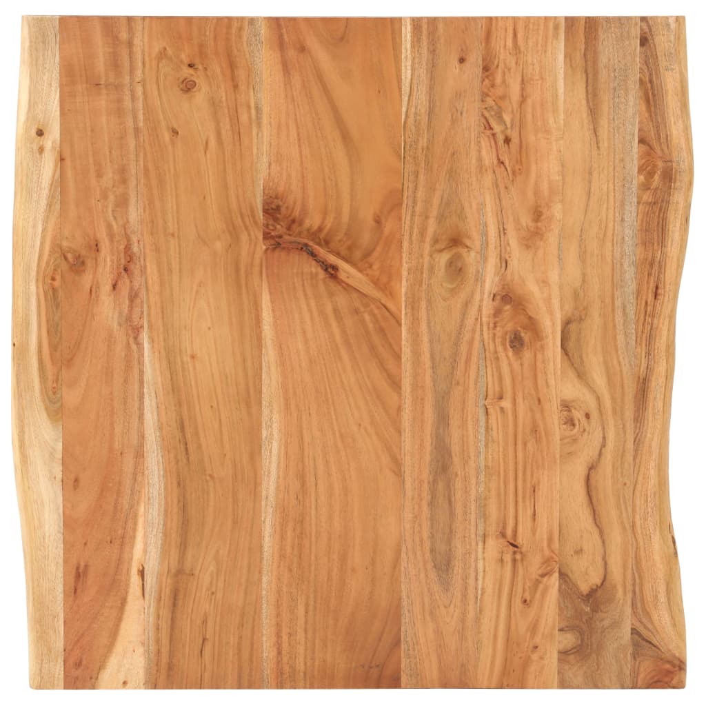 vidaXL bistro galds, dabīgas formas malas, 80x80x75 cm, akācijas koks