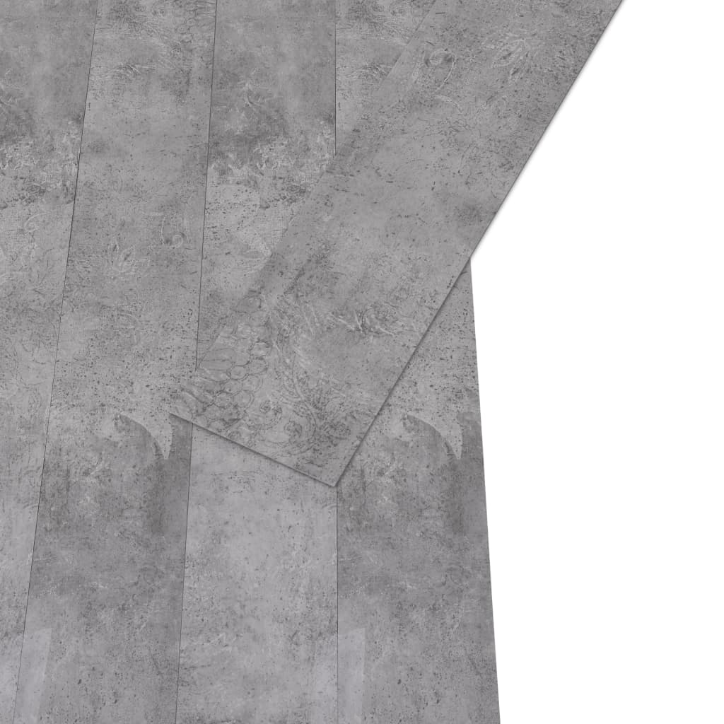 vidaXL grīdas dēļi, pašlīmējoši, 5,02 m², 2 mm, cementa brūns PVC