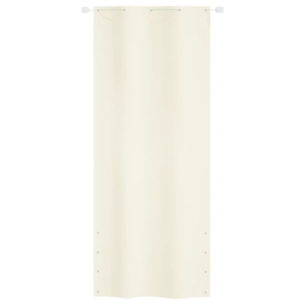 vidaXL balkona aizslietnis, 100x240 cm, krēmkrāsas oksforda audums