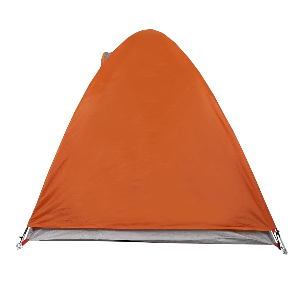 vidaXL kempinga telts 2 personām, pelēka, oranža, ūdensnecaurlaidīga