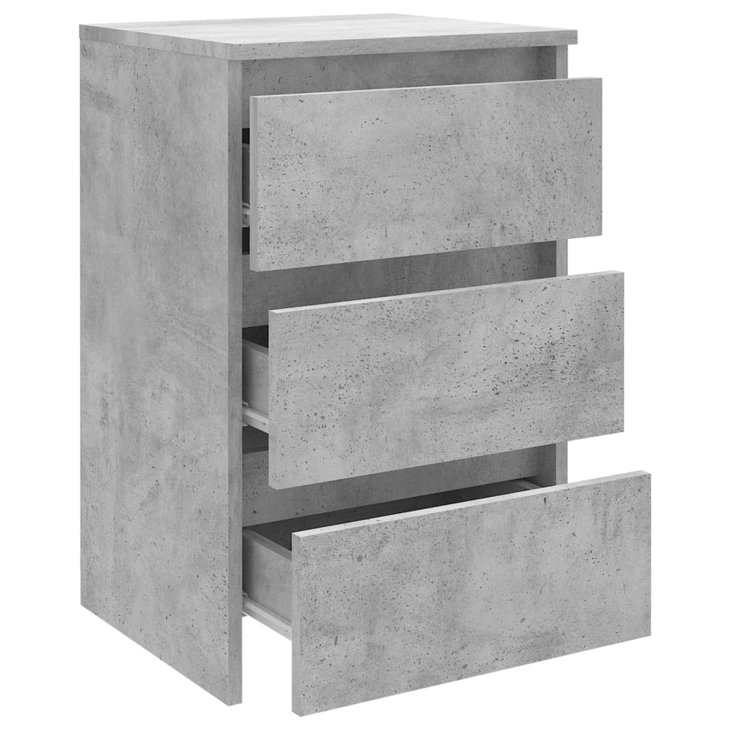 vidaXL naktsskapīši, 2 gab., betonpelēki, 40x35x62,5 cm, skaidu plātne