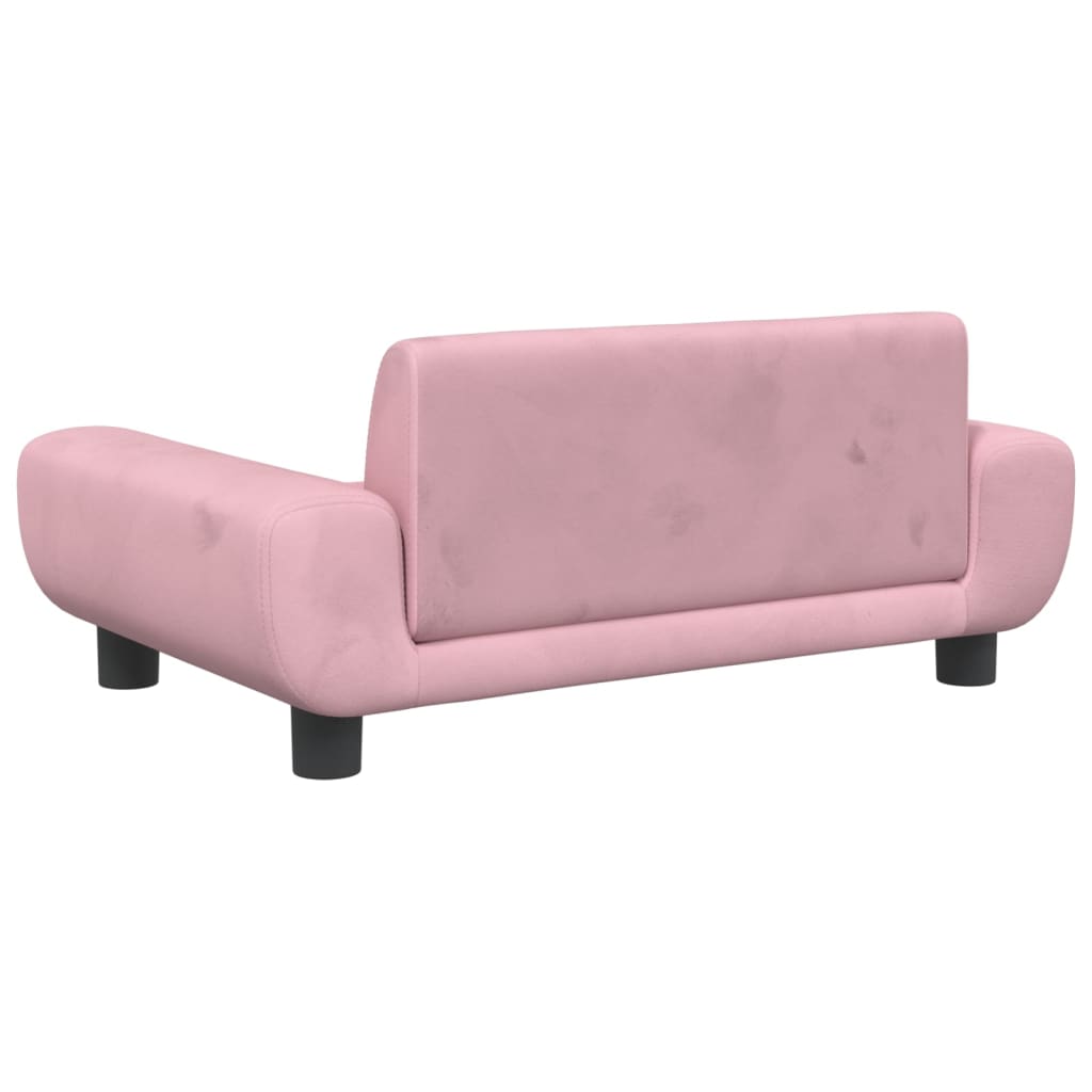 vidaXL bērnu dīvāns, rozā, 70x45x33 cm, samts