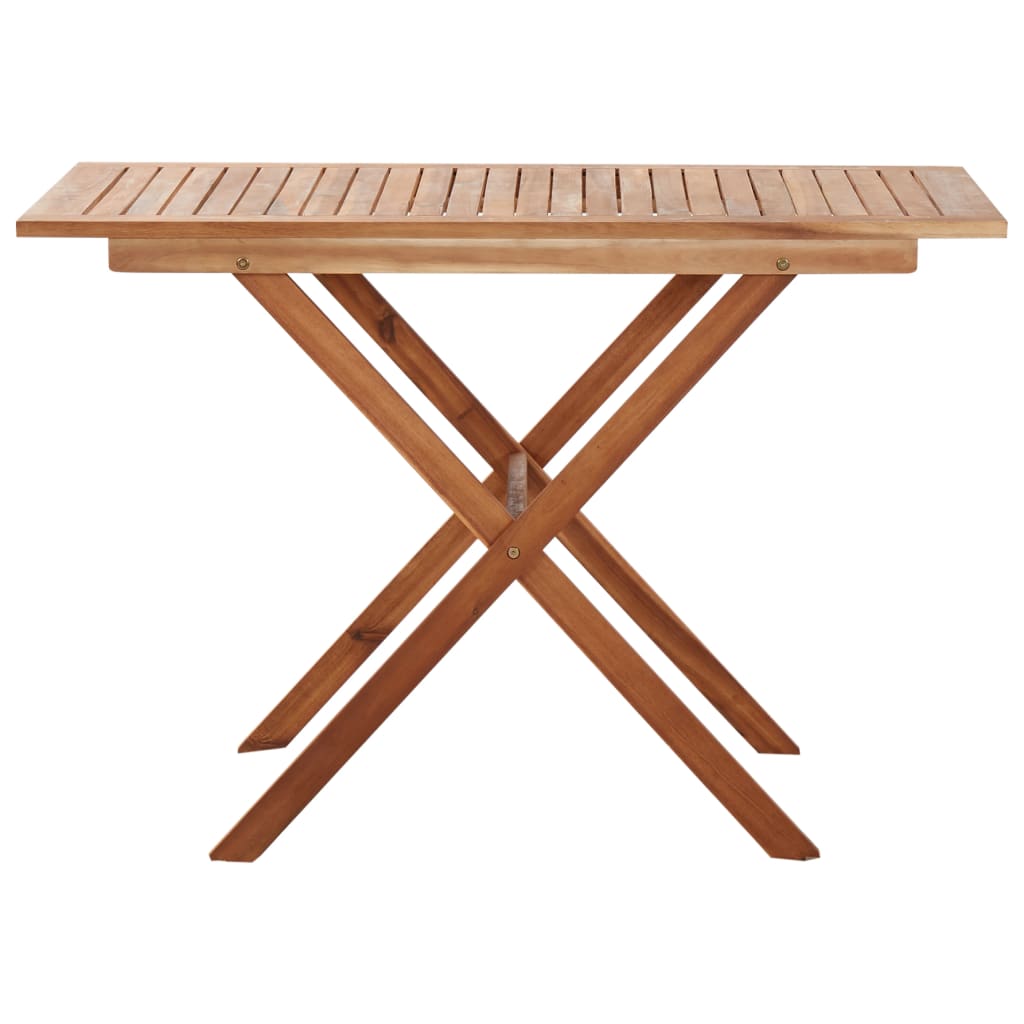 vidaXL dārza galds, 110x67x74 cm, akācijas masīvkoks