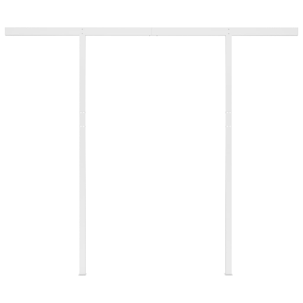 vidaXL izvelkama markīze ar stabiem, 3x2,5 m, manuāla, krēmkrāsas