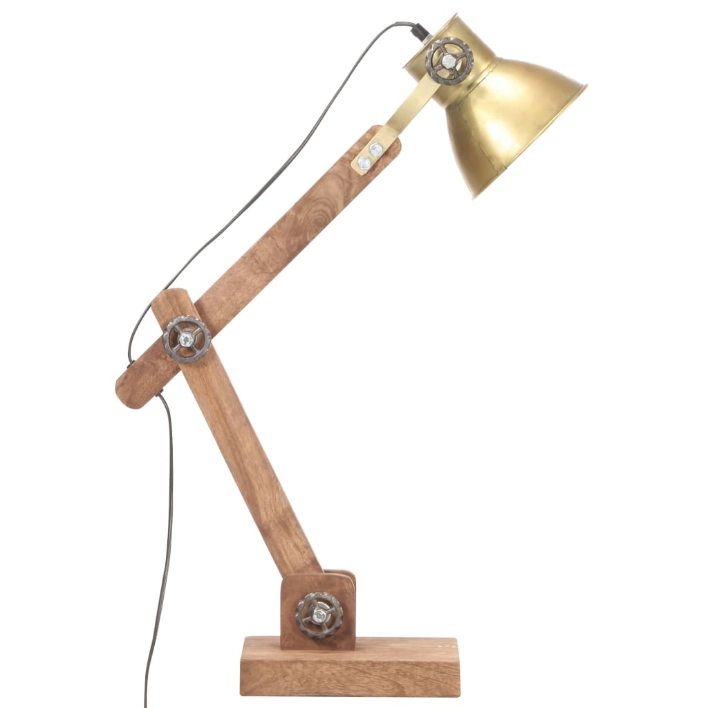 vidaXL galda lampa, industriāls dizains, misiņa, 58x18x90 cm, E27