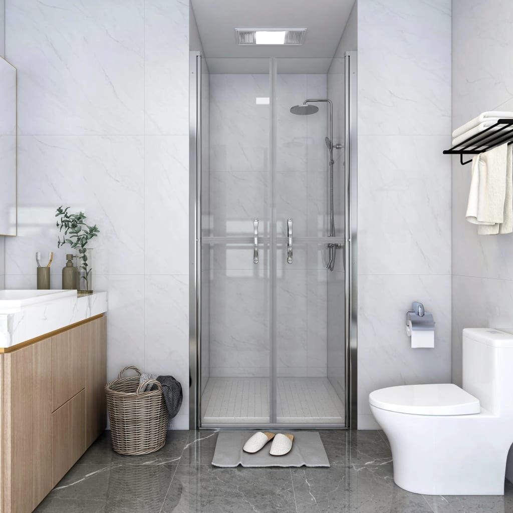 vidaXL dušas durvis, 71x190 cm, ESG, caurspīdīgas