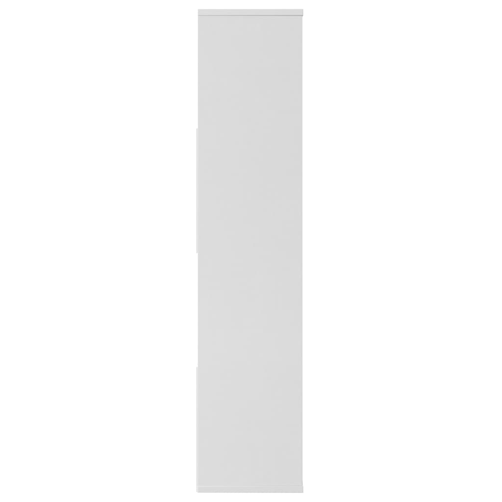 vidaXL istabas aizslietnis/grāmatu plaukts, 110x24x110 cm, balts