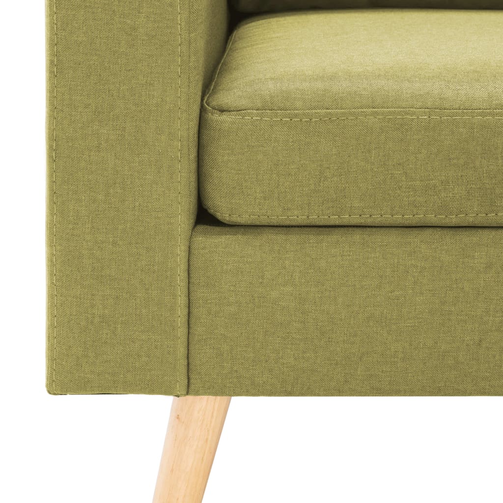 vidaXL divvietīgs dīvāns, zaļš audums