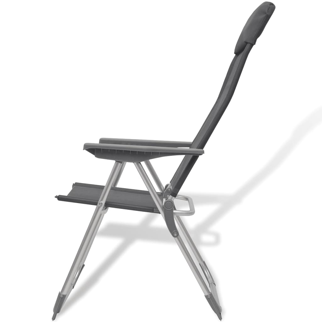 Salokāmi, regulējami alumīnija kempinga krēsli, 2 gab.