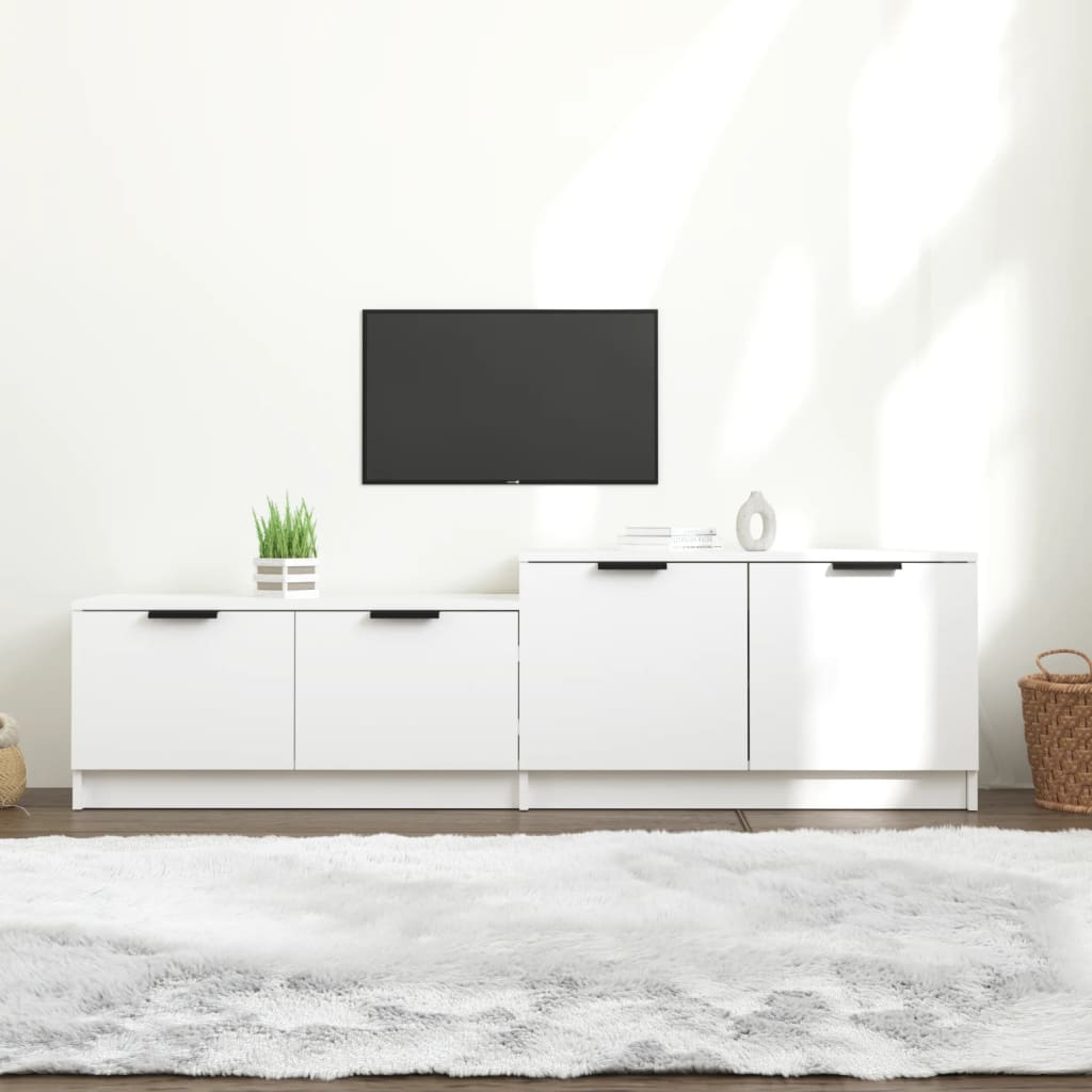 vidaXL TV skapītis, balts, 158,5x36x45 cm, inženierijas koks
