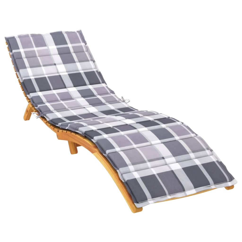 vidaXL sauļošanās krēsla matracis, 200x60x3 cm, audums, četrstūri