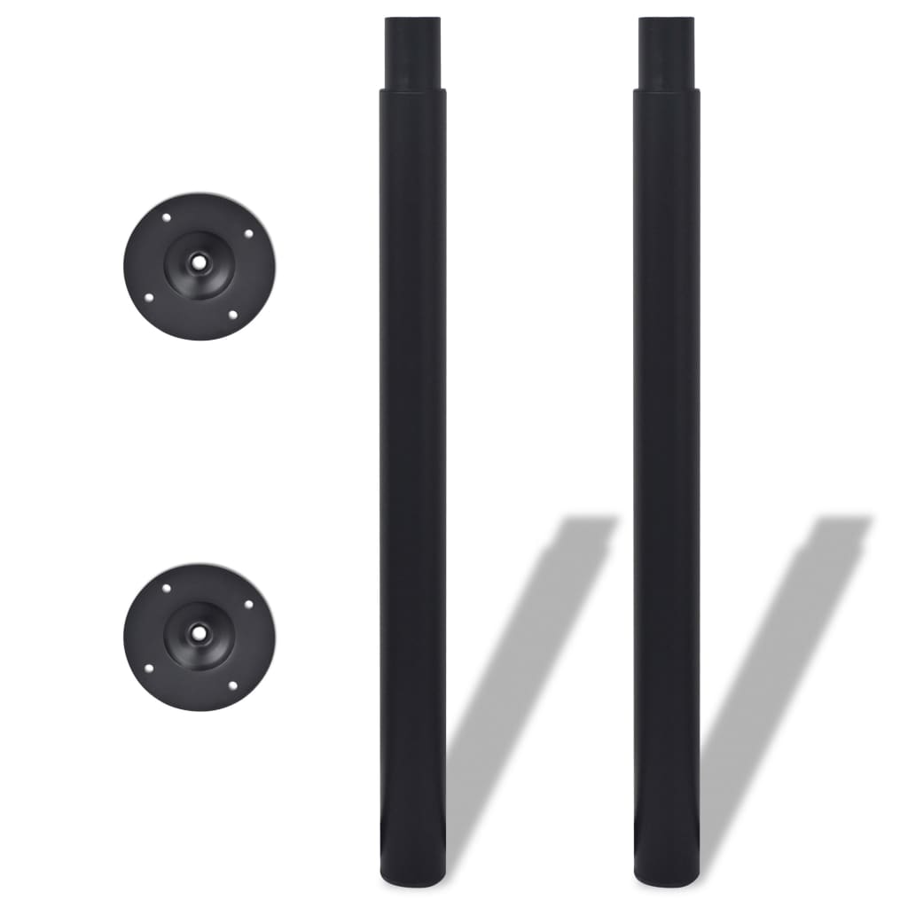 vidaXL saliekamas galda kājas, 4 gab., melnas, 710 mm-1100 mm