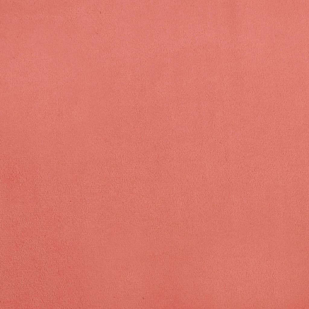 vidaXL kājsoliņš, 60x60x36 cm, rozā samts