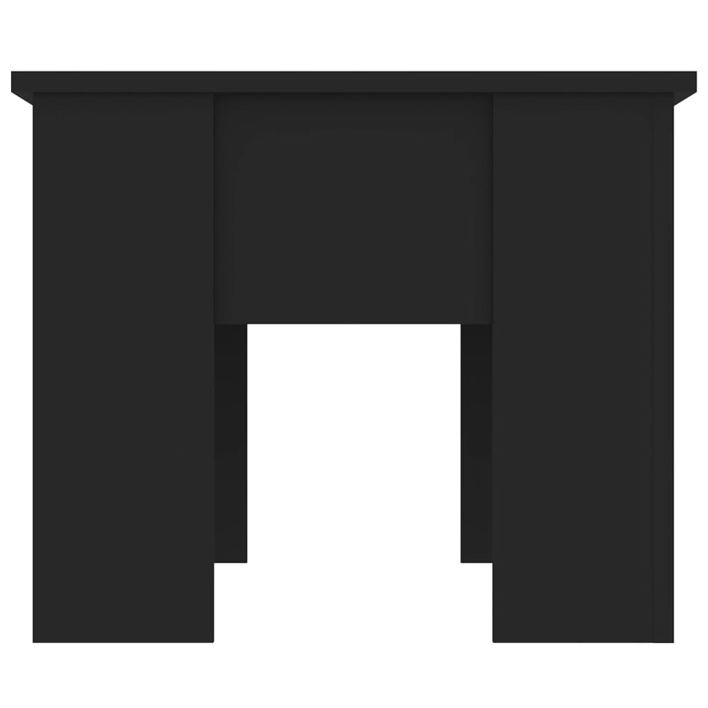 vidaXL kafijas galdiņš, melns, 79x49x41 cm, inženierijas koks