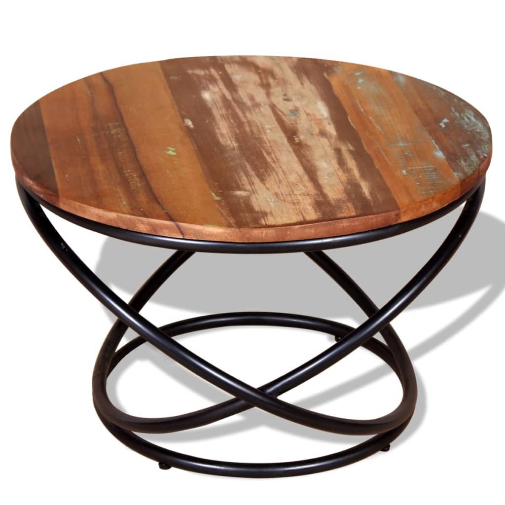 vidaXL kafijas galdiņš, 60x60x40 cm, pārstrādāts koks