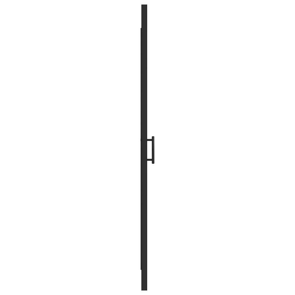 vidaXL dušas durvis, 91x195 cm, daļēji matēts rūdītais stikls, melnas