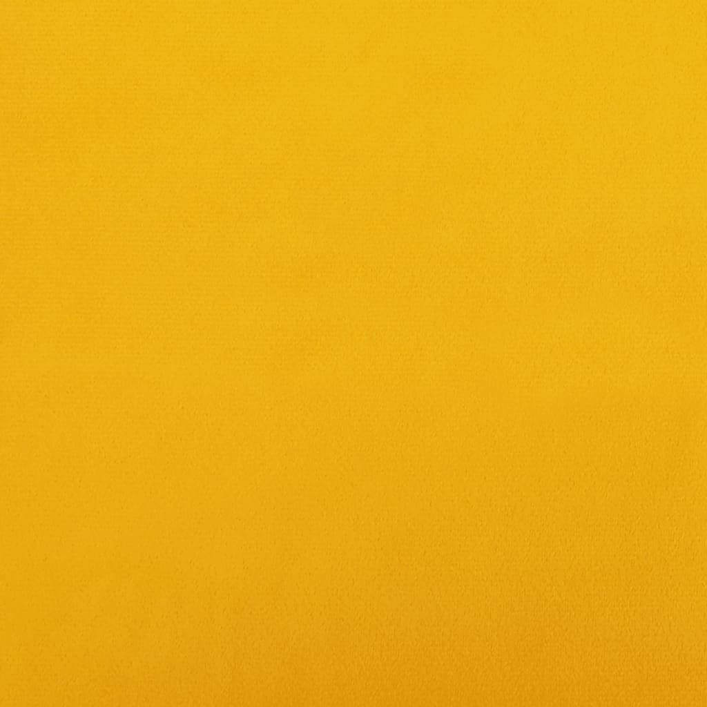 vidaXL kājsoliņš, 60x60x36 cm, sinepju dzeltens samts