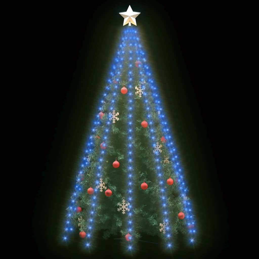 vidaXL Ziemassvētku lampiņas, 300 LED, 300 cm, zilas