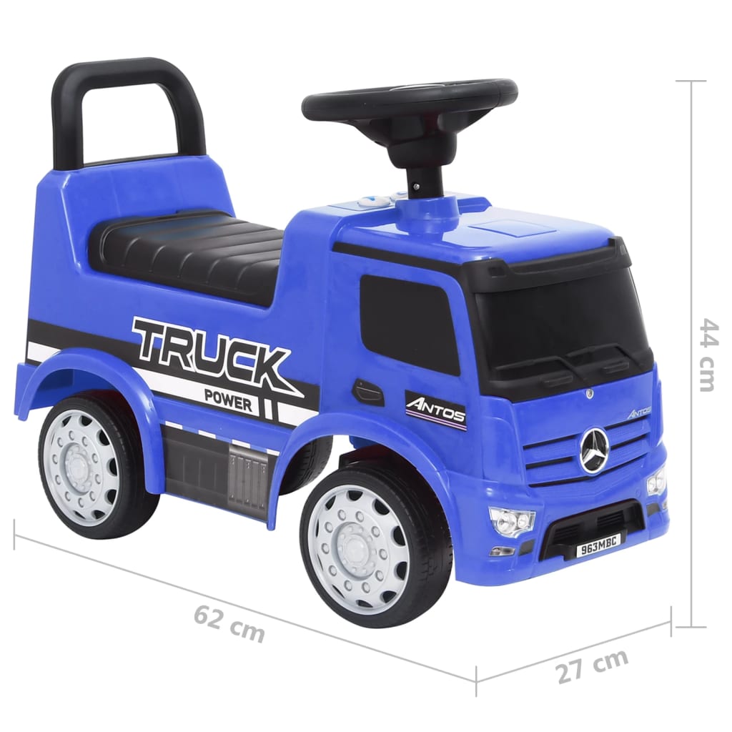 vidaXL stumjams rotaļu auto, Mercedes-Benz Truck, zils