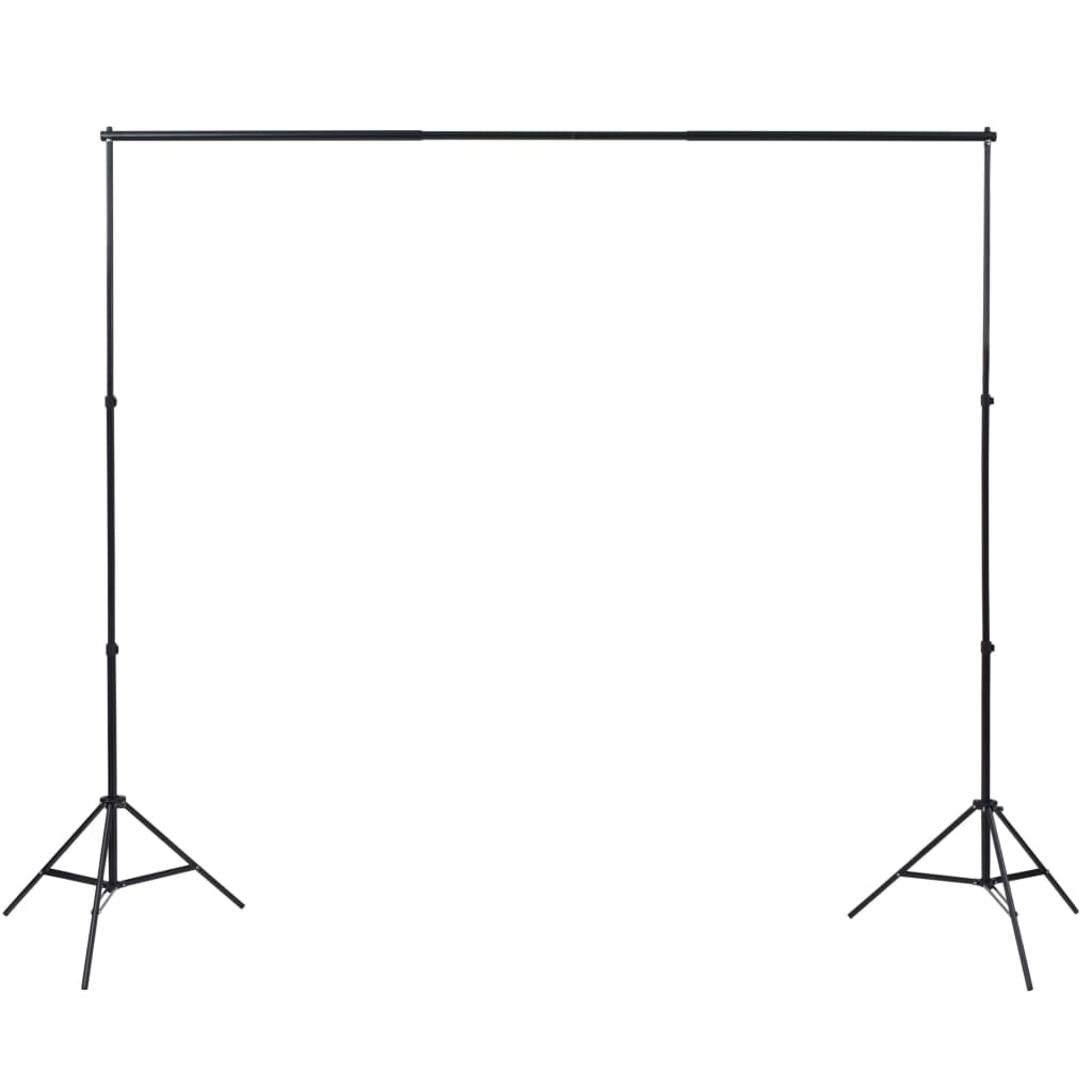 vidaXL fotostudijas fonu komplekts, 3 gab., regulējams rāmis, 3x3 m
